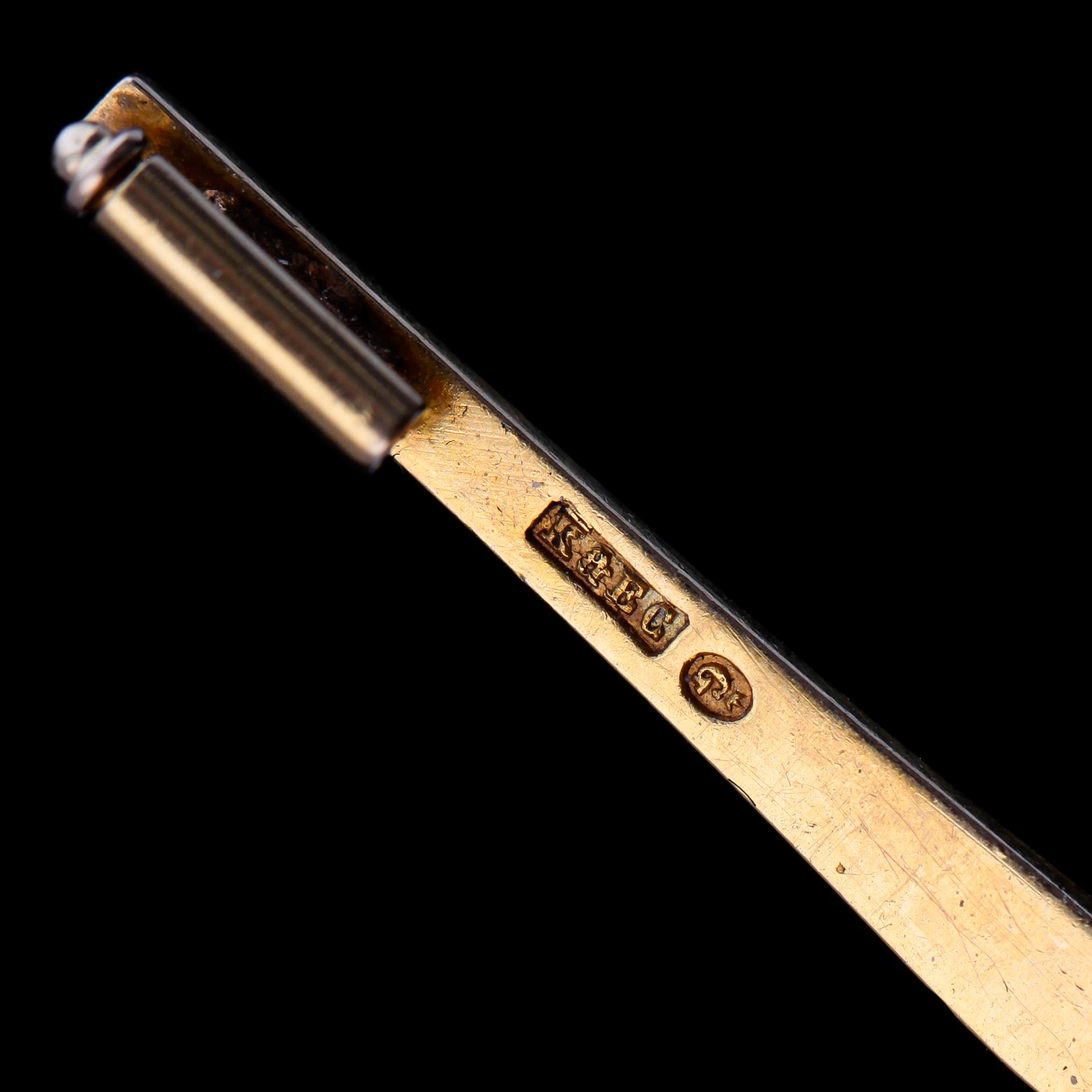 BROSCH, 18K guld, Göteborg 1918. Total vikt ca 7 gram.