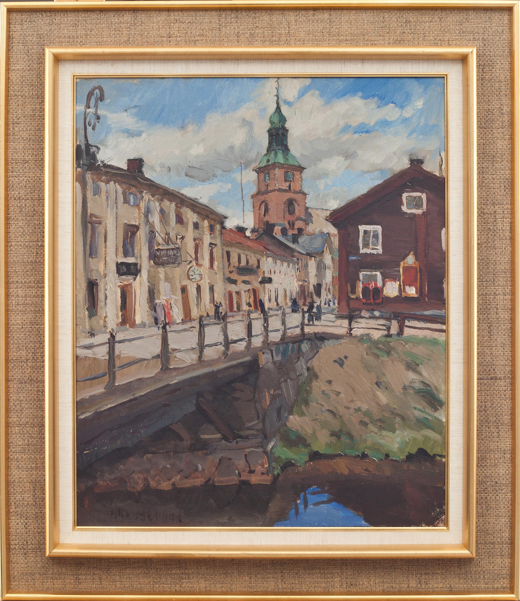 ALFRED HEDLUND, olja på duk. Signerad.