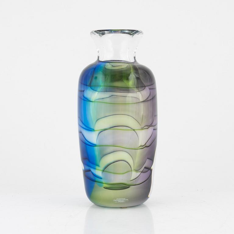 Mikael Axenbrandt, a glass 'Carma' vase from Studioglas Strömbergshyttan, Sweden, 2001.