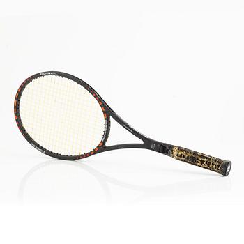 Tennisracket, Donnay. Signerad Björn Borg på ramen. Speciellt framtaget Borg Graphite racket.