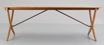 A Hans J Wegner oak dinner table by Andreas Tuck, Denmark, 1950's-60's.