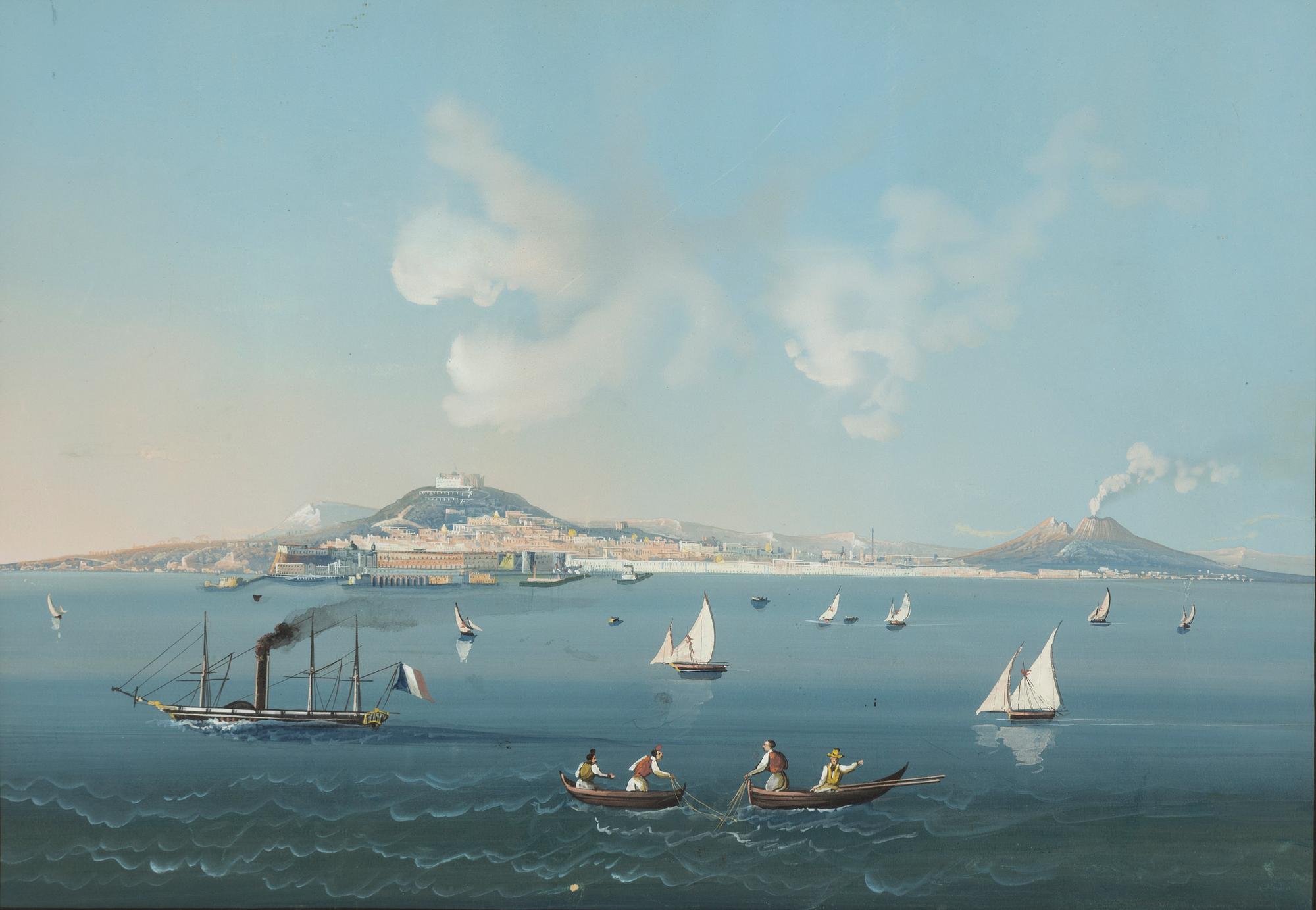 Okänd konstnär, omkring 1860, Vedutor, ett par.