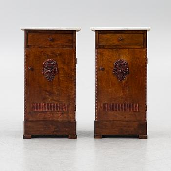 A pair early 20th century bedside tables.