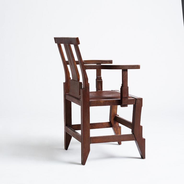 John Kandell, a patinated bronze 'Solitär' chair, Källemo, Sweden, ed. 3/7, only 3 chairs executed.