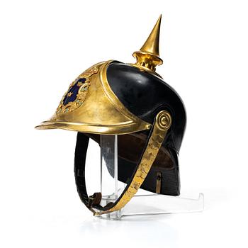 Helmet, Swedish, m/1886 for a dragoon officer, in case.