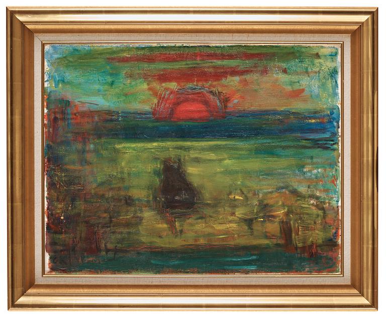 Carl Kylberg, "I solglöd" (Soleil couchant).