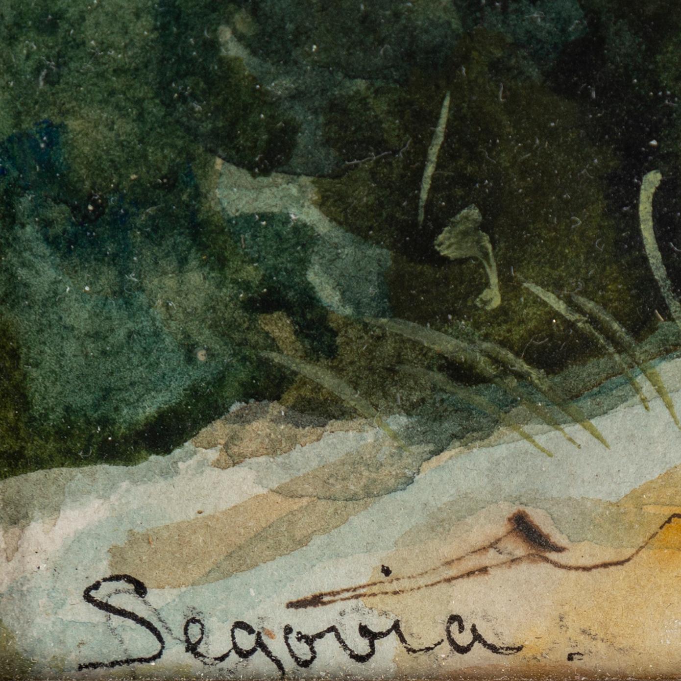 ELLEN JOLIN, watercolour, signed Ellen Jolin and dated Segovia 26/9 1895.