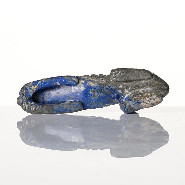 Skulptur, lapis lazuli. Qingdynastin, 1700/1800-tal.