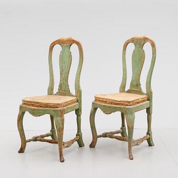 STOLAR, 1 par, senbarock, 1700-tal.