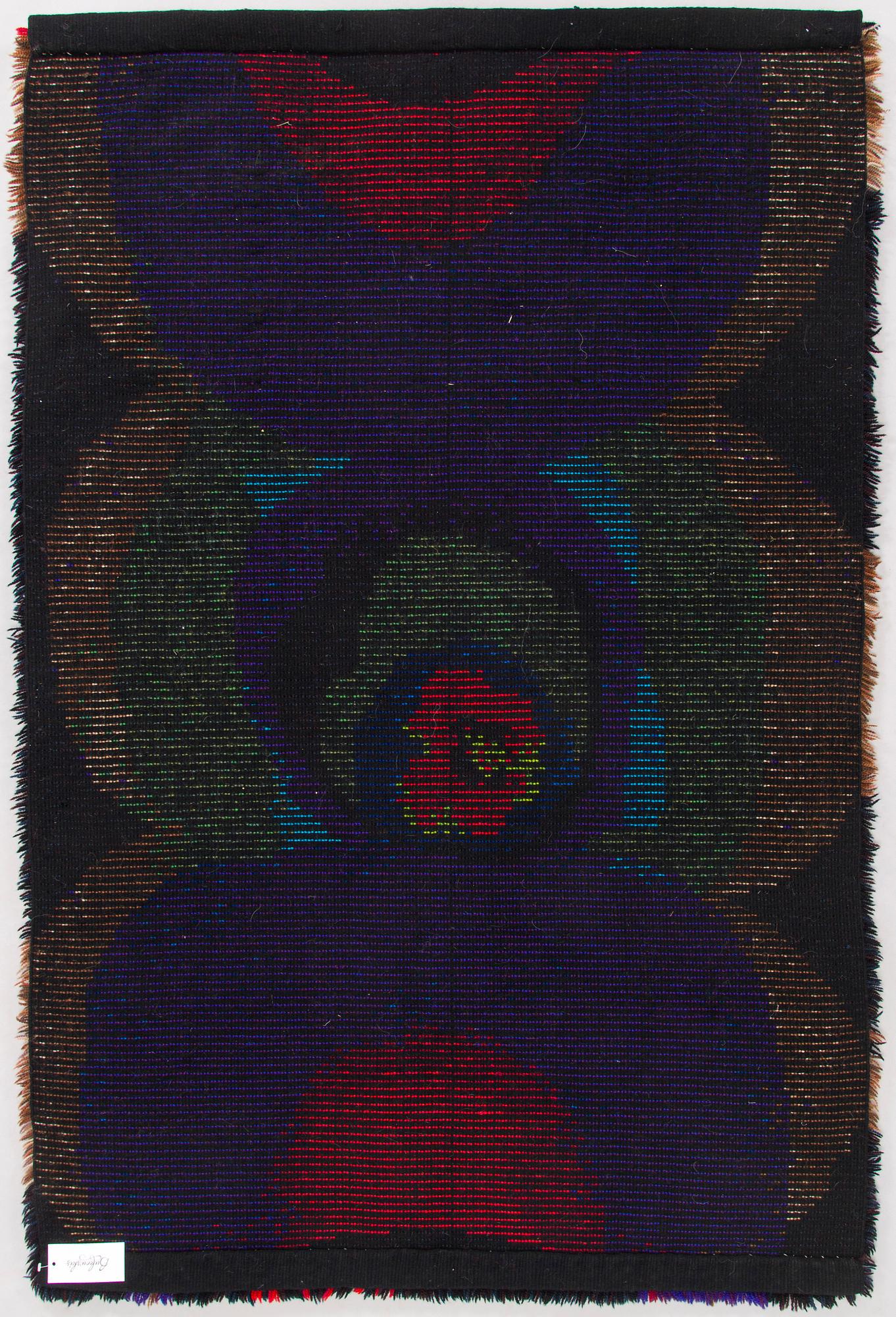 Irma Kukkasjärvi, ryijy, malli Neovius. Noin 165 x 110 cm.