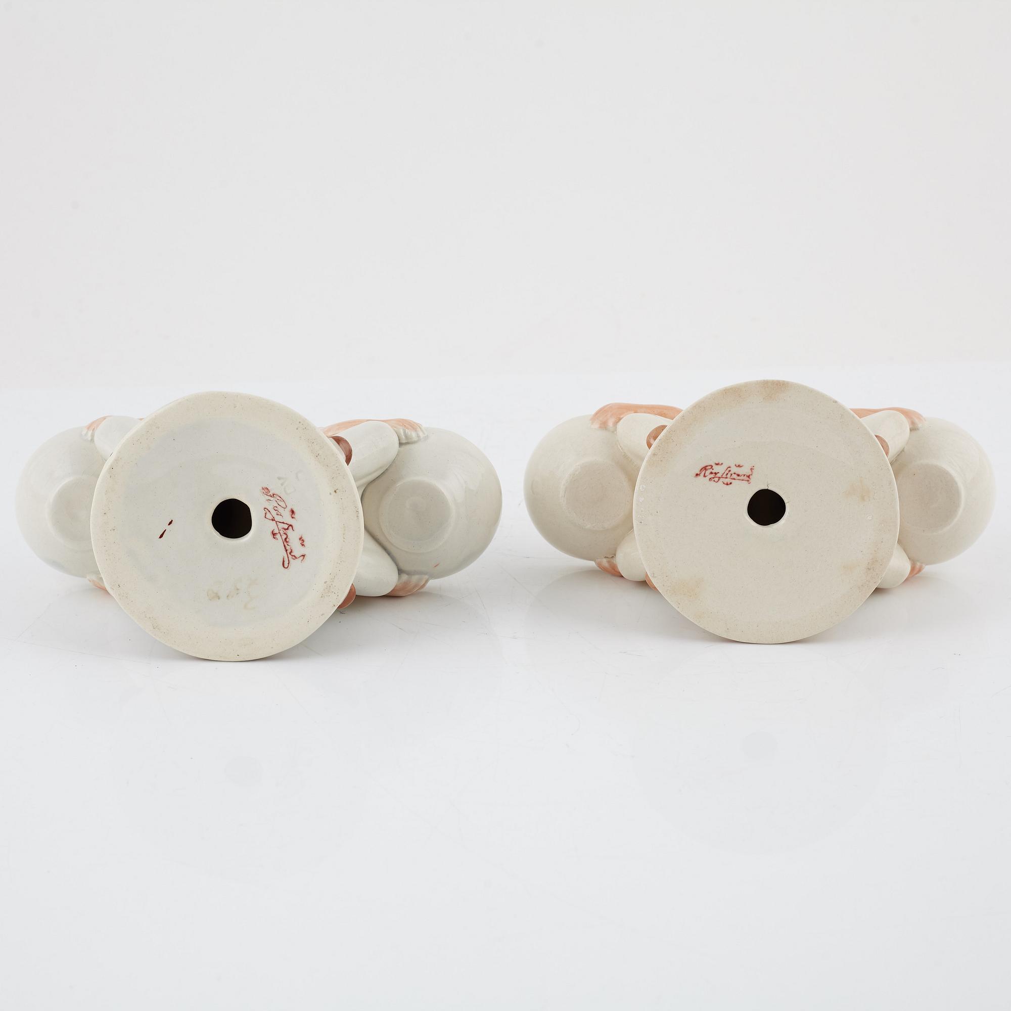 Alf Wallander, saltkar, ett par, jugend, Rörstrand, 1900-talets början.