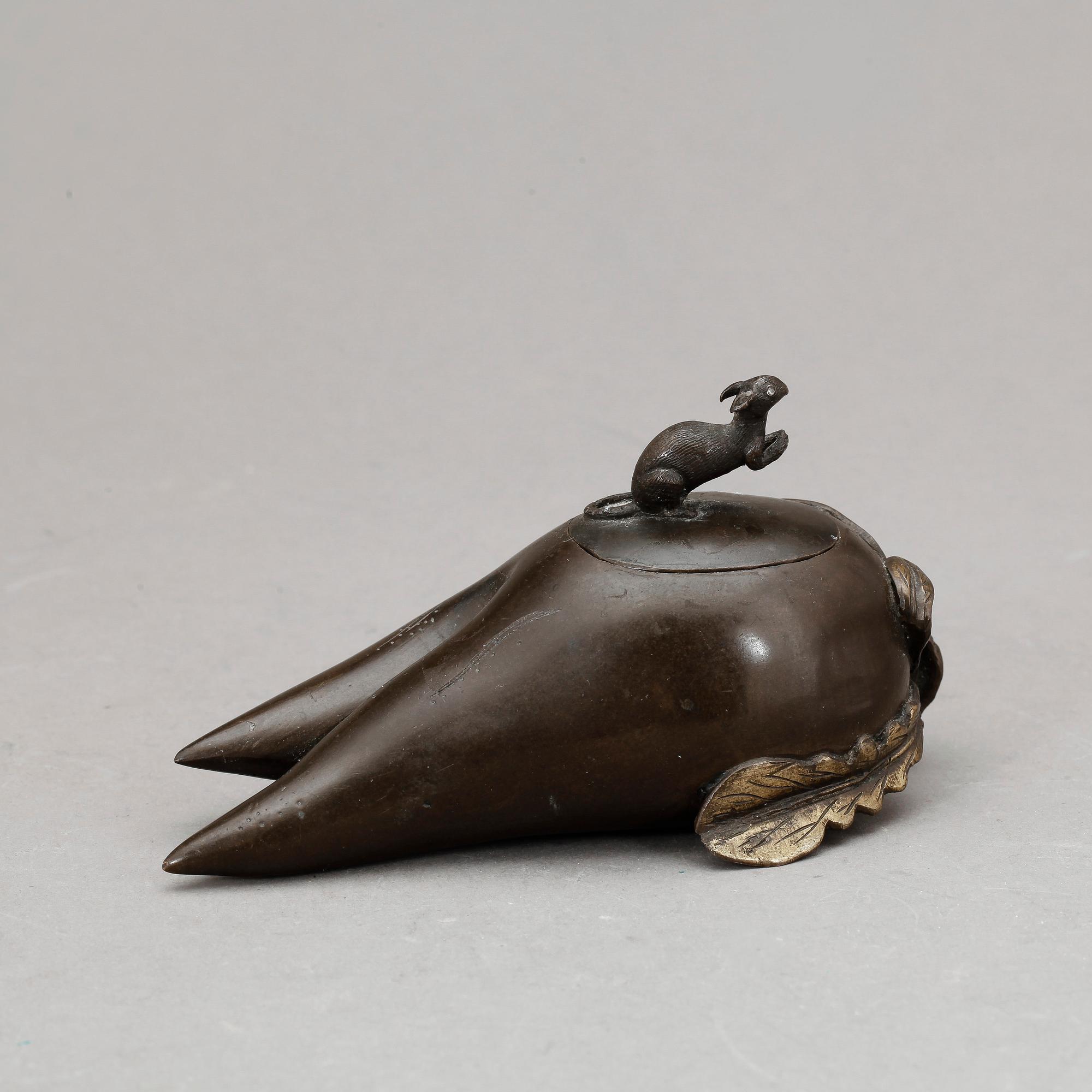 BLÄCKHORN, brons, Kina, sannolikt sen Qing dynastin.