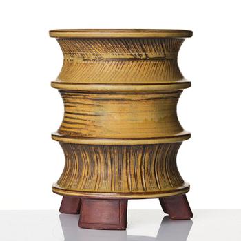 Wilhelm Kåge, a "Farsta" stoneware vase, Gustavsberg Studio 1960.