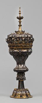 PRAKTPOKAL, vitmetall, barockstil, 1800-talets andra hälft.