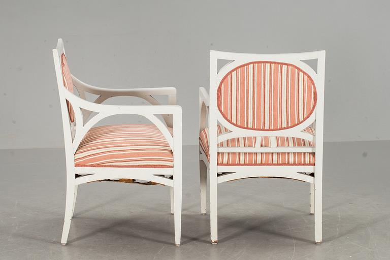 KARMSTOLAR, ett par, Jugend, 1900-talets första hälft.