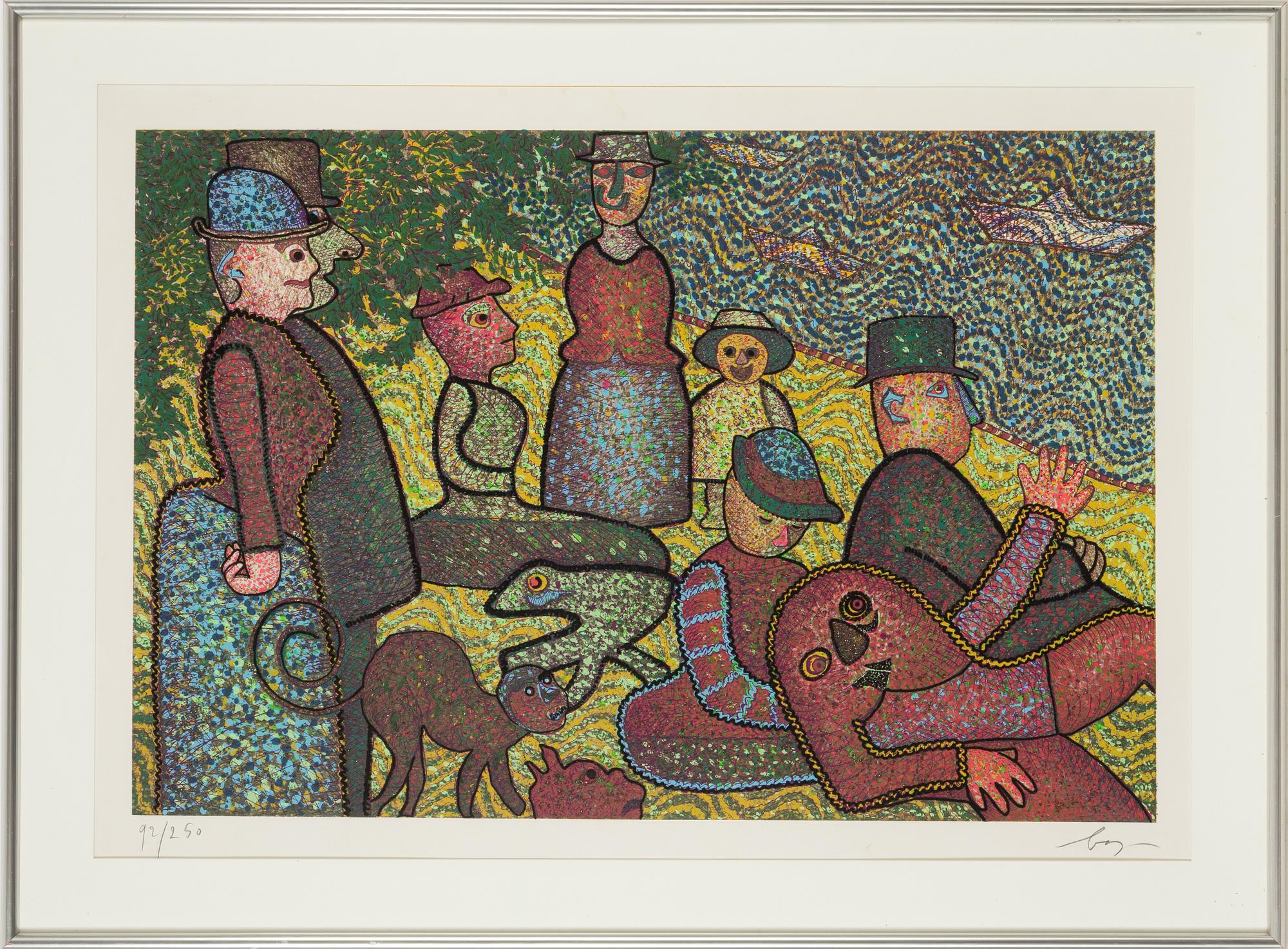 Enrico Baj, serigraph, signed and numbered 92/250.