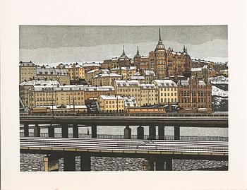 SVEN OLOV EHRÉN, 5 st färglitografier, signerade och numrerade.