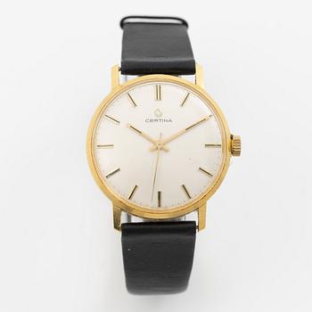 Certina, armbandsur, 18K guld, 34 mm.