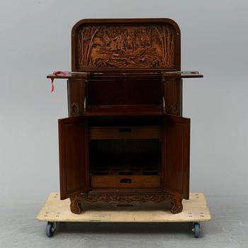 A Chinese wooden bar cabinet, 20th century.