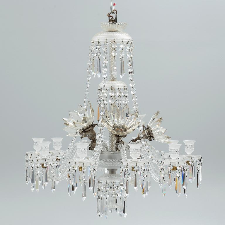 A chandelier, Baccarat, early 20th Century.