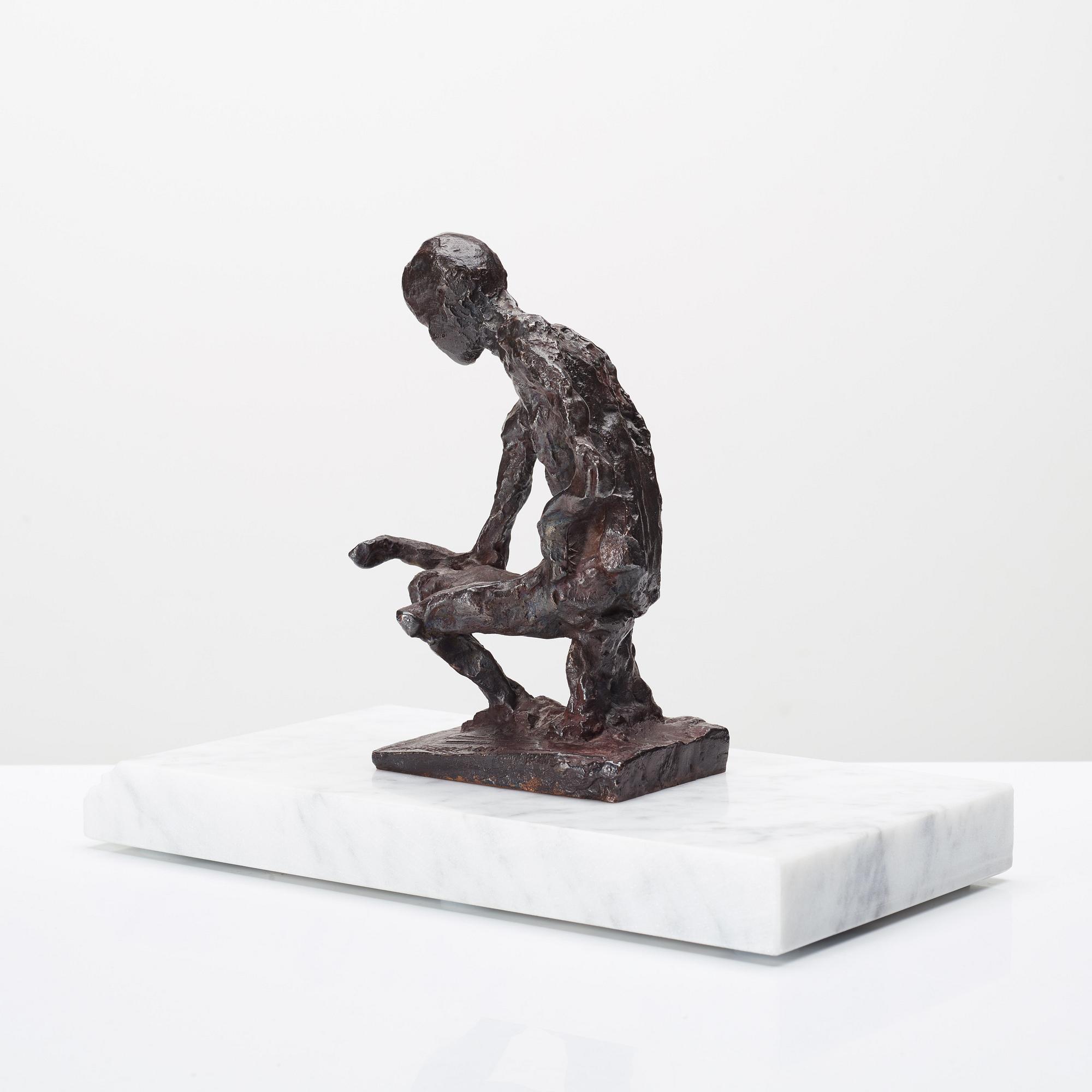 Asmund Arle, skulptur, signerad Asmund Arle samt gjutarmärkt H. Bergman Cire Perdue.