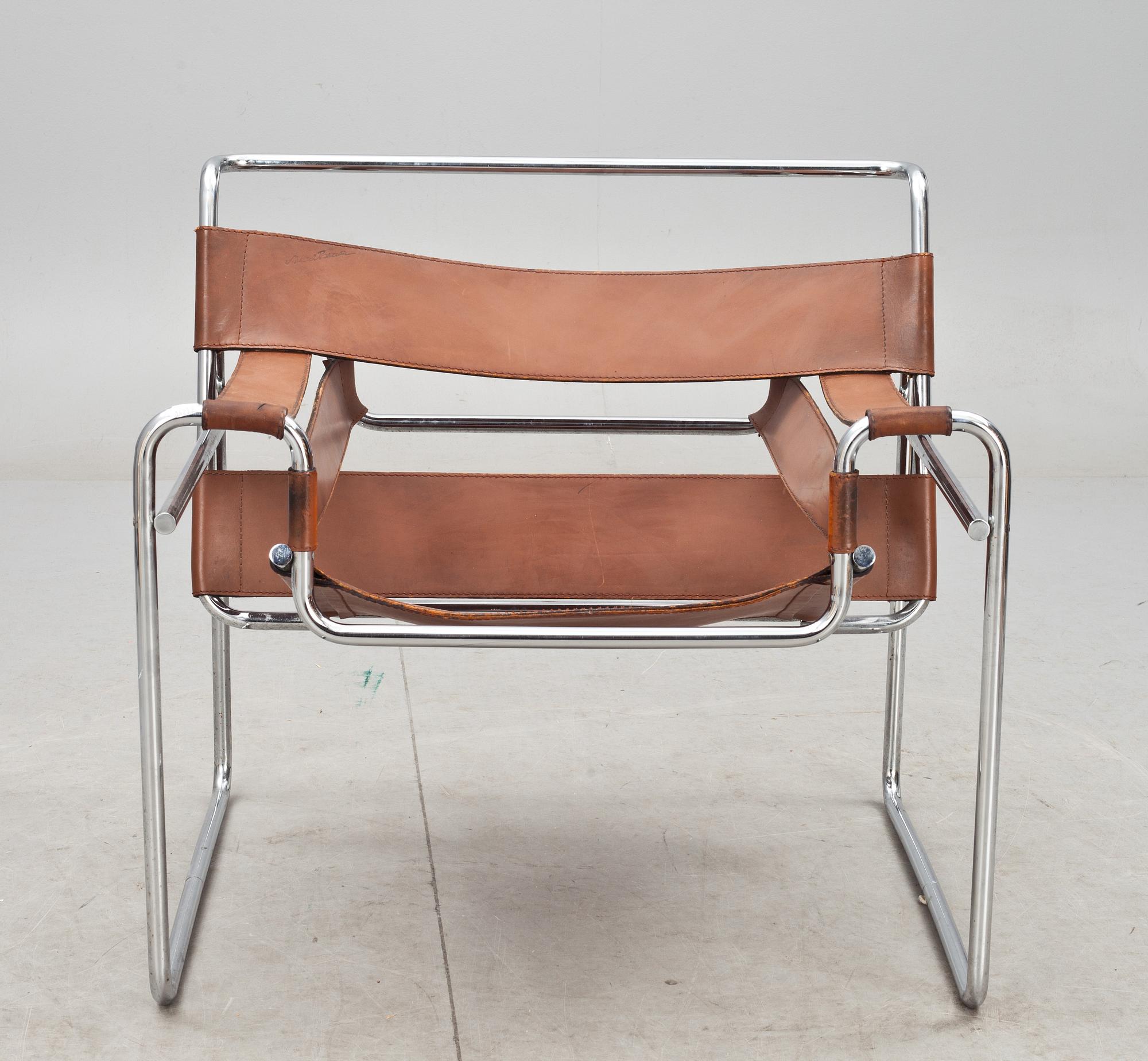 FÅTÖLJ, "Wassily", Marcel Breuer, Gavina, etikettmärkt, 1960/70-tal.