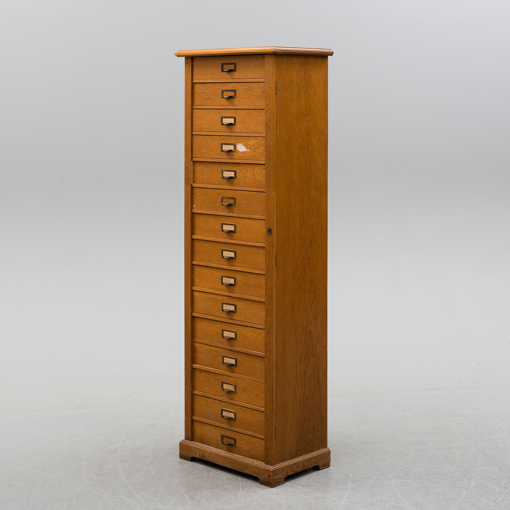 An early 20th century archive cabinet.