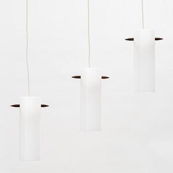 Uno & Östen Kristiansson, a set of three '535' ceiling lamps ,Luxus Vittsjö.