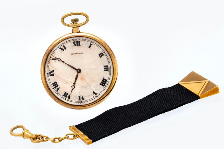Touchon & Co för Tiffany & Co, fickur / frackur med chatelaine, 44,5 mm,