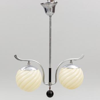 An Art Deco ceiling lamp, 1930s.