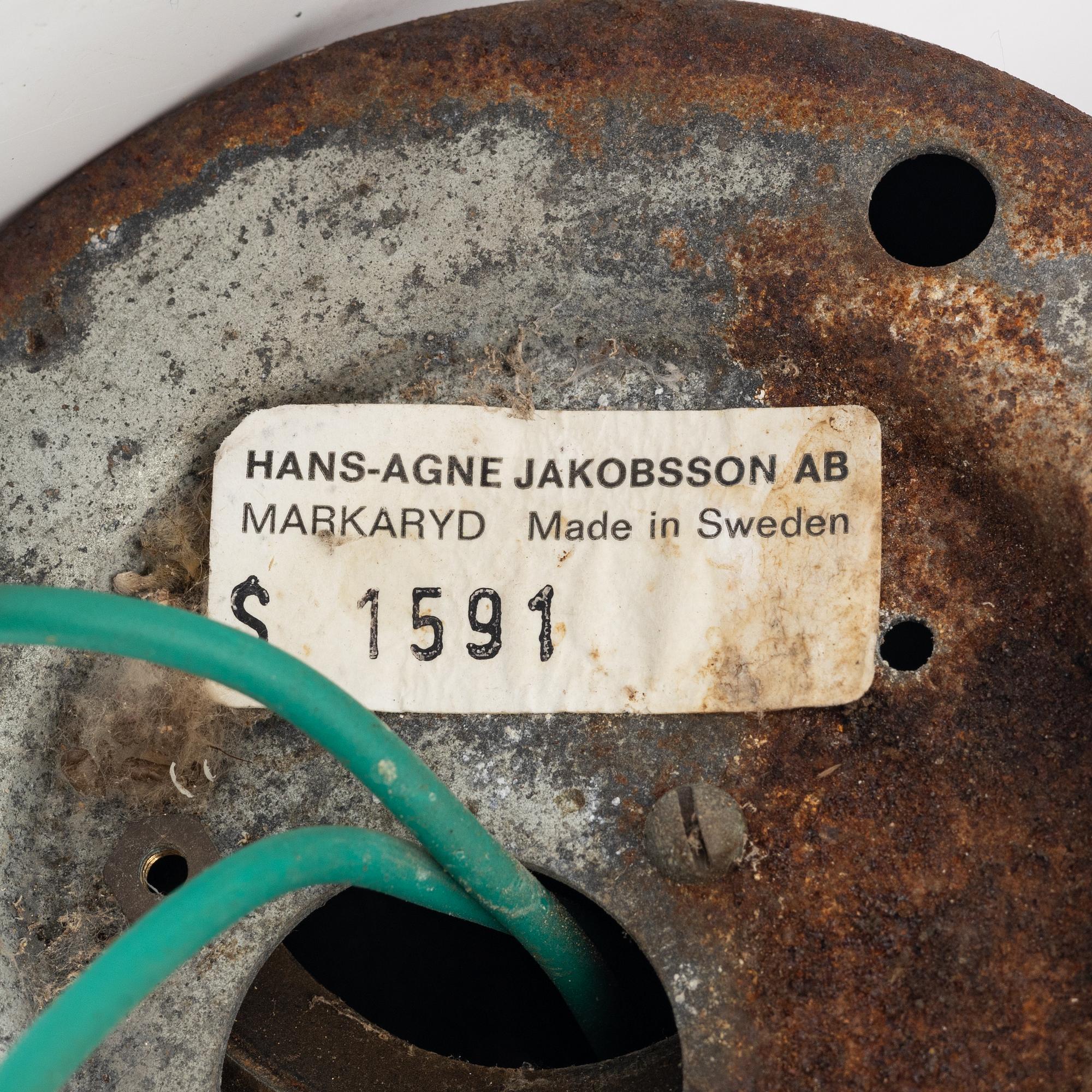 Hans-Agne Jakobsson, wall lamps, a pair, model S1591, Hans-Agne Jakobsson AB, mid-20th century.