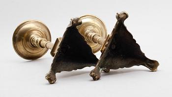 LJUSSTAKAR, brons, 1600-/1700-tal.