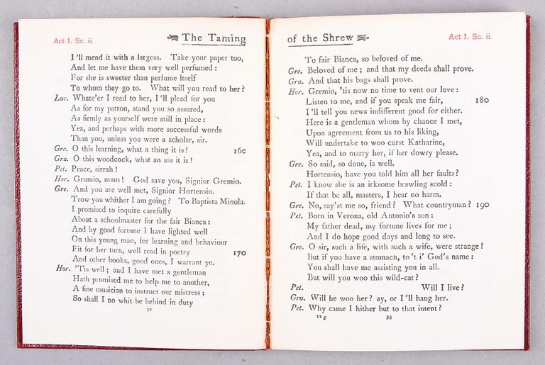 HYLLA MED BÖCKER, "Temple Shakespear", 40 vol.