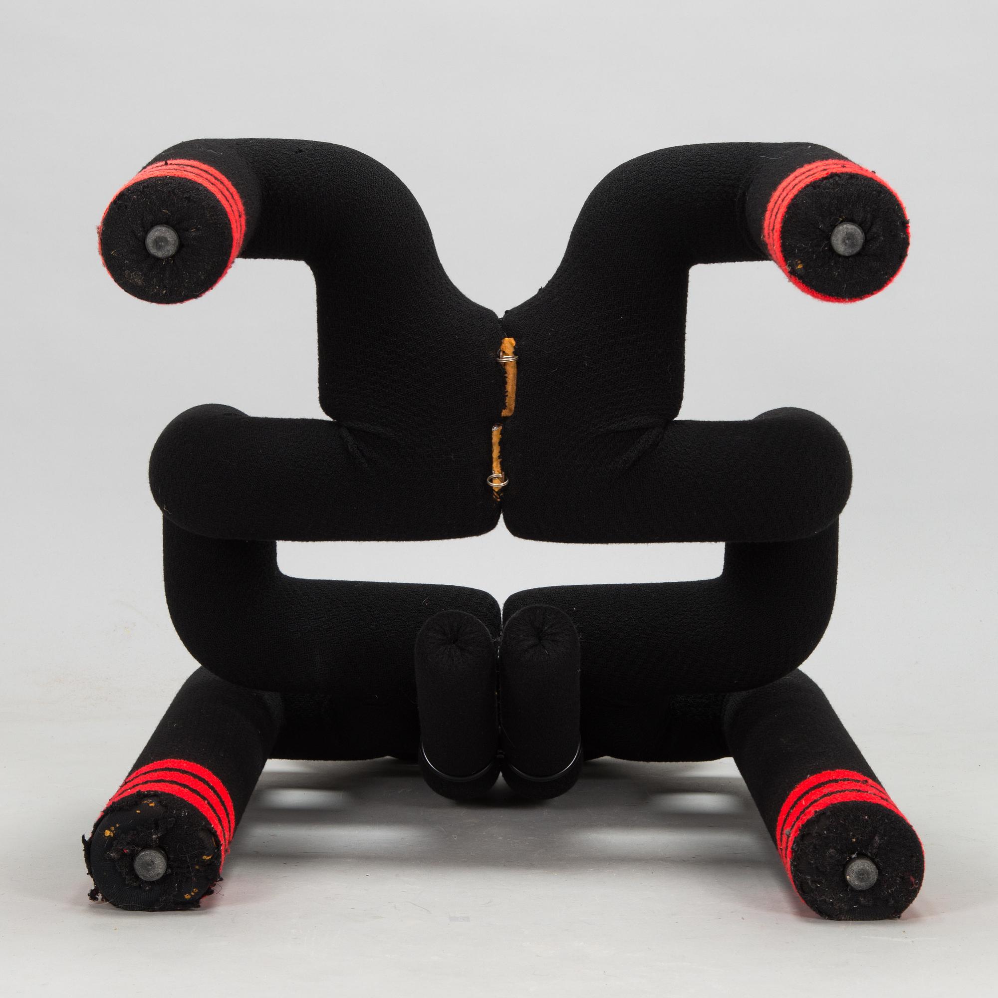 Terje Ekstrøm, a 1980s 'Ekstrem' lounge chair, for Stokke Fabrikker, Norway.