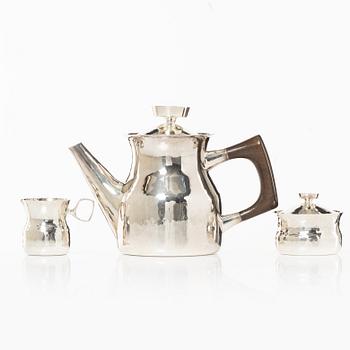 A 3-piece Swedish silver coffee service, marks of Eric Löfman, MGAB, Uppsala 1979.