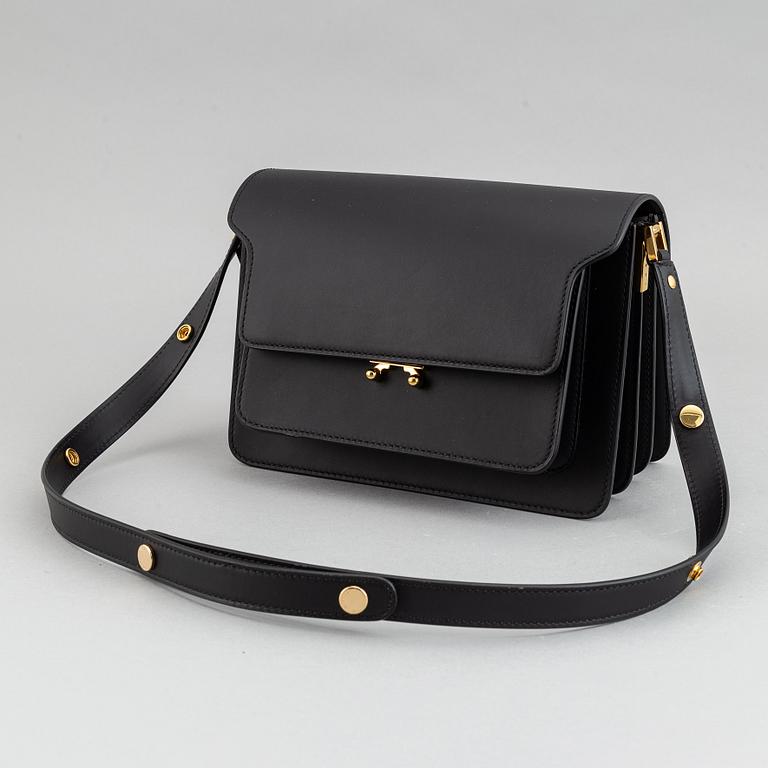 Marni, a black leather 'Trunk' cross body bag, 2019.