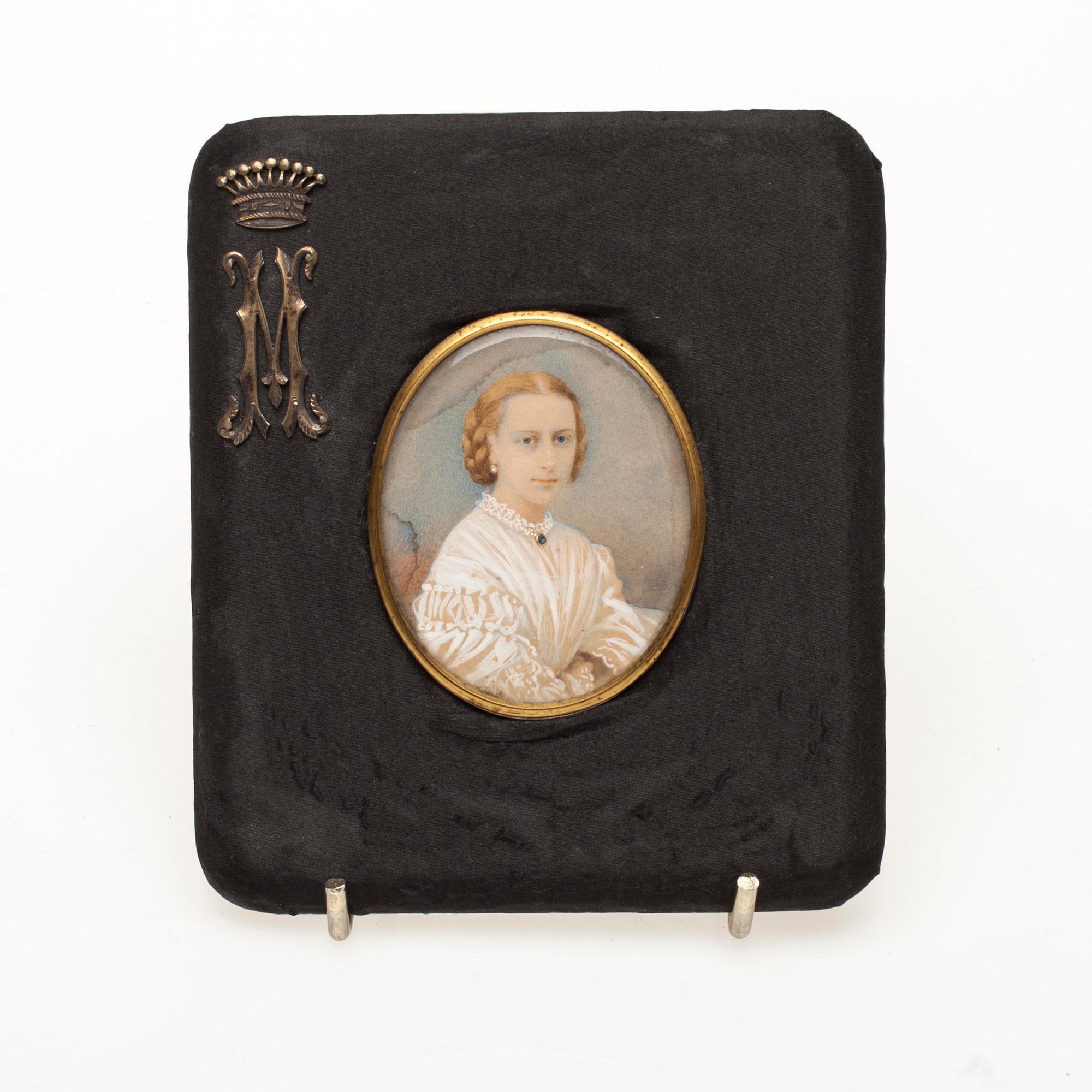 MINIATYRMÅLNING, gouache, 1800-talets senare hälft.