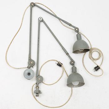 A pair of wall lights, PeFeGe, mid 20th Century.