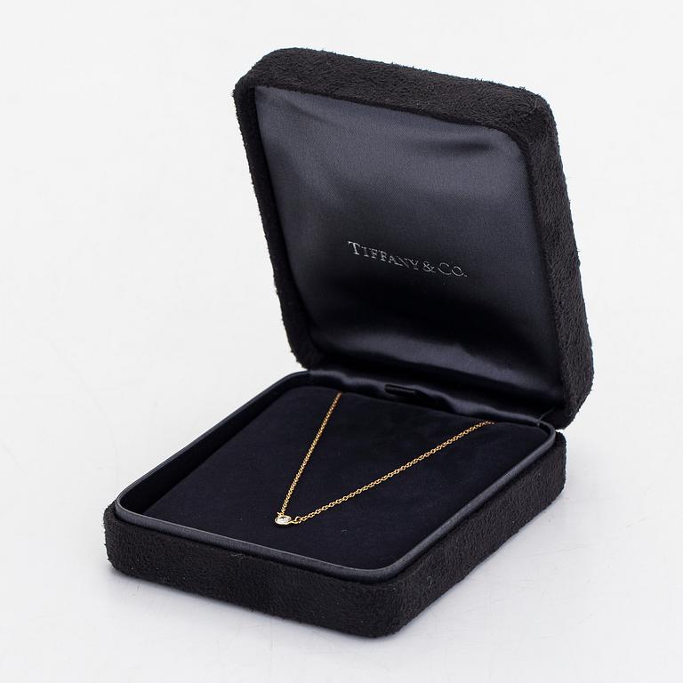 Tiffany & Co, Elsa Peretti, halsband, 18K guld och diamant ca 0.12 ct.