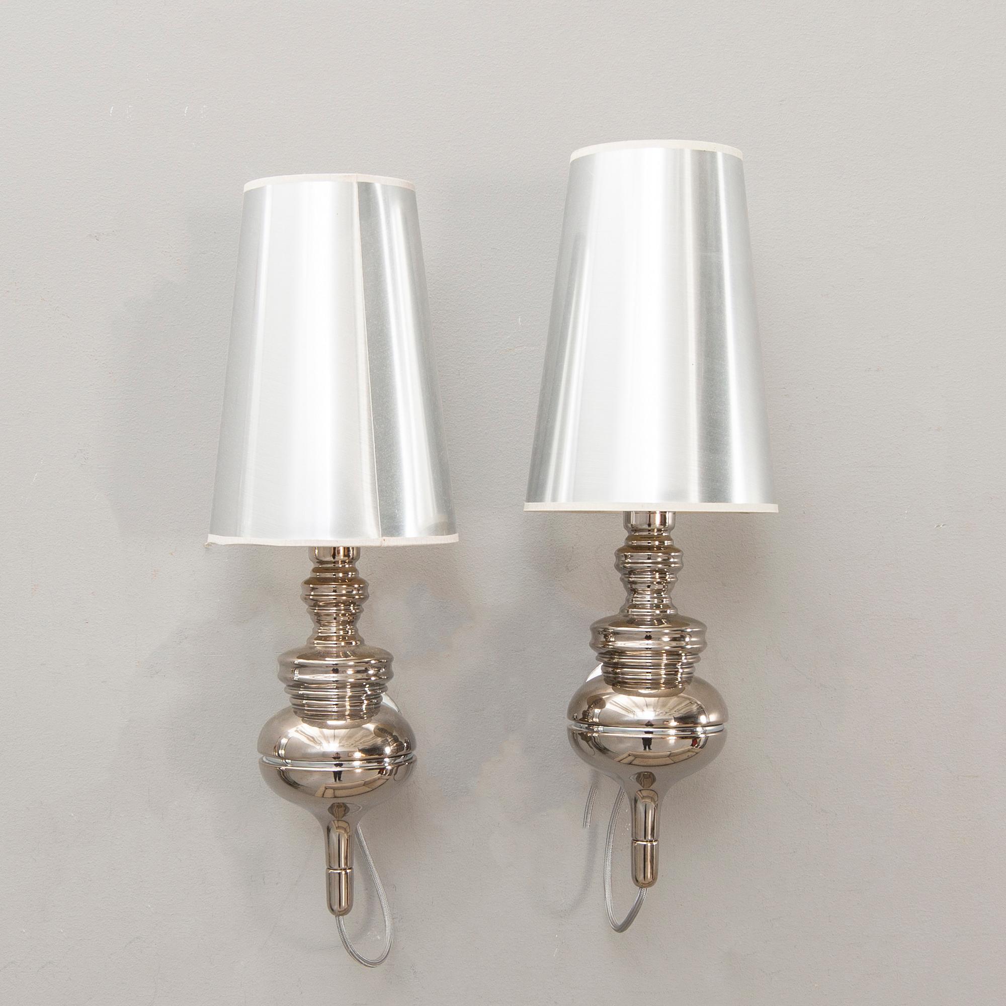 Jaime Hayón wall lamps a pair of "Josephine Mini Wall Light" Metalarte 2000s.