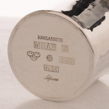 Eric Löfman, A set of twelve silver beakers, KG Markström, Uppsala 1975.