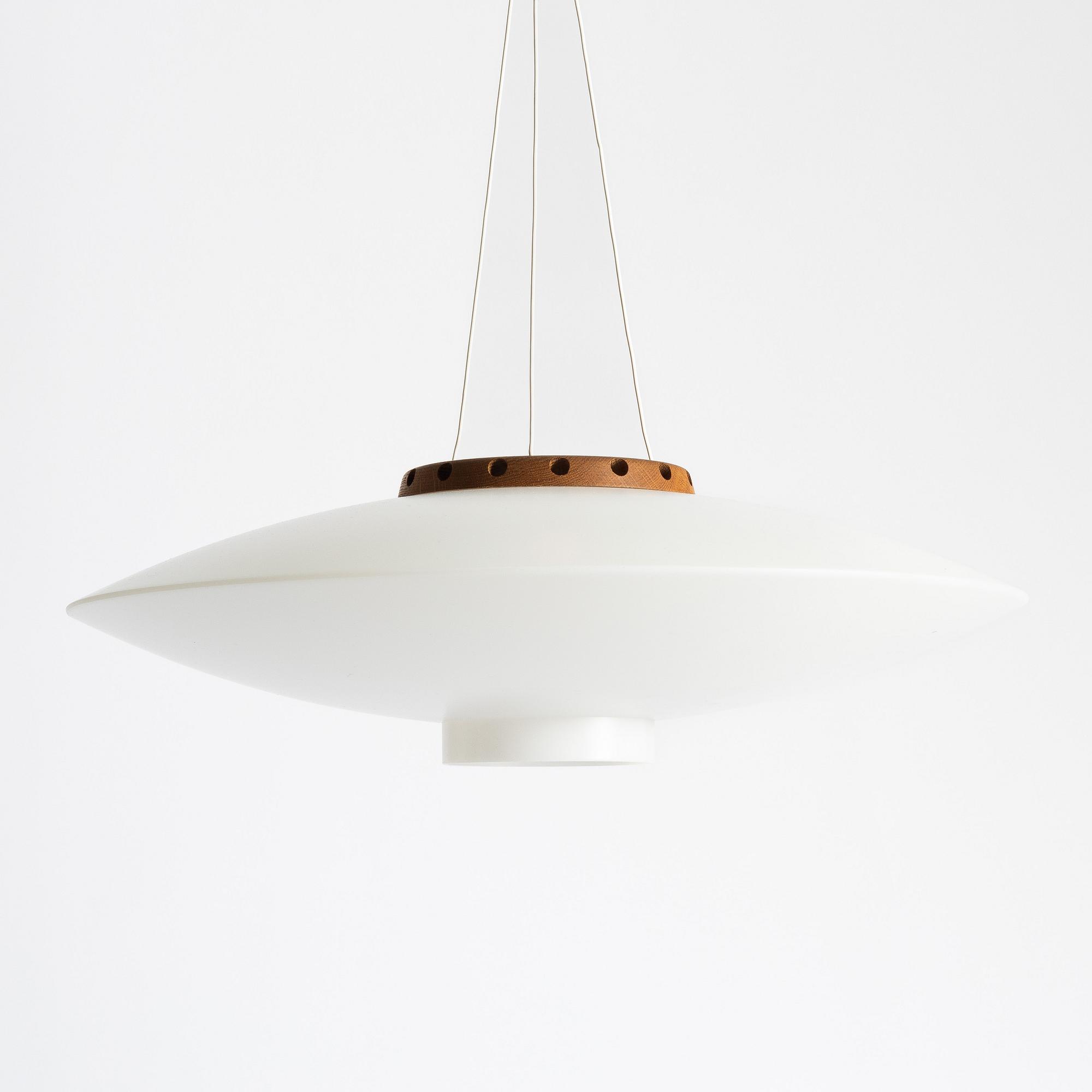 Uno & Östen Kristiansson, a model 565/ 'Ufo' ceiling lamp, Luxus, Vittsjö, Sweden, 1960's.