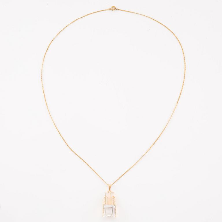 Ateljé Stigbert, Engelbert, collier 18K guld med bergkristall.