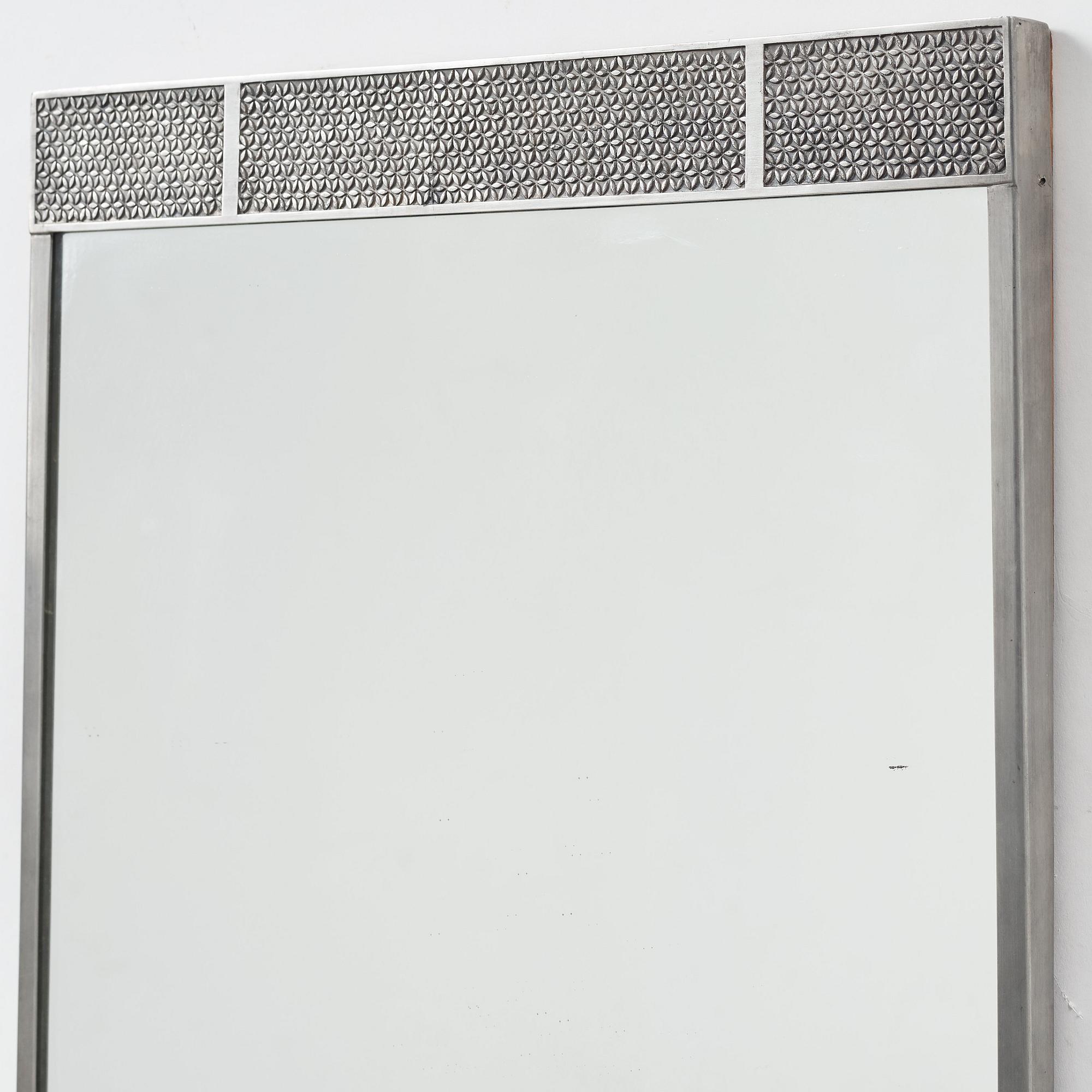 Firma Svenskt Tenn, a pewter framed mirror, Stockholm 1932.