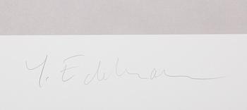 YRJÖ EDELMANN, färglitografi, signerad.