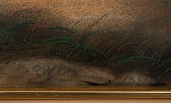 ROBERT WILHELM EKMAN, pastelli, signeerattu ja päivätty 1864.