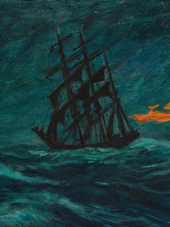 Gösta Werner, Stormy sea.