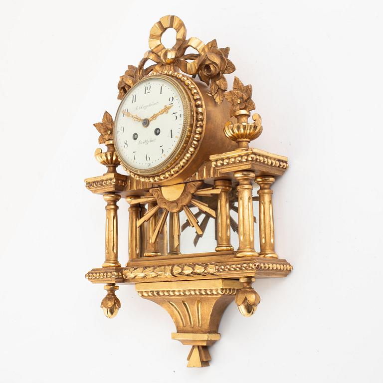 Robert Engström, a Gustavian style wall clock, Stockholm, first half of the 20th century.