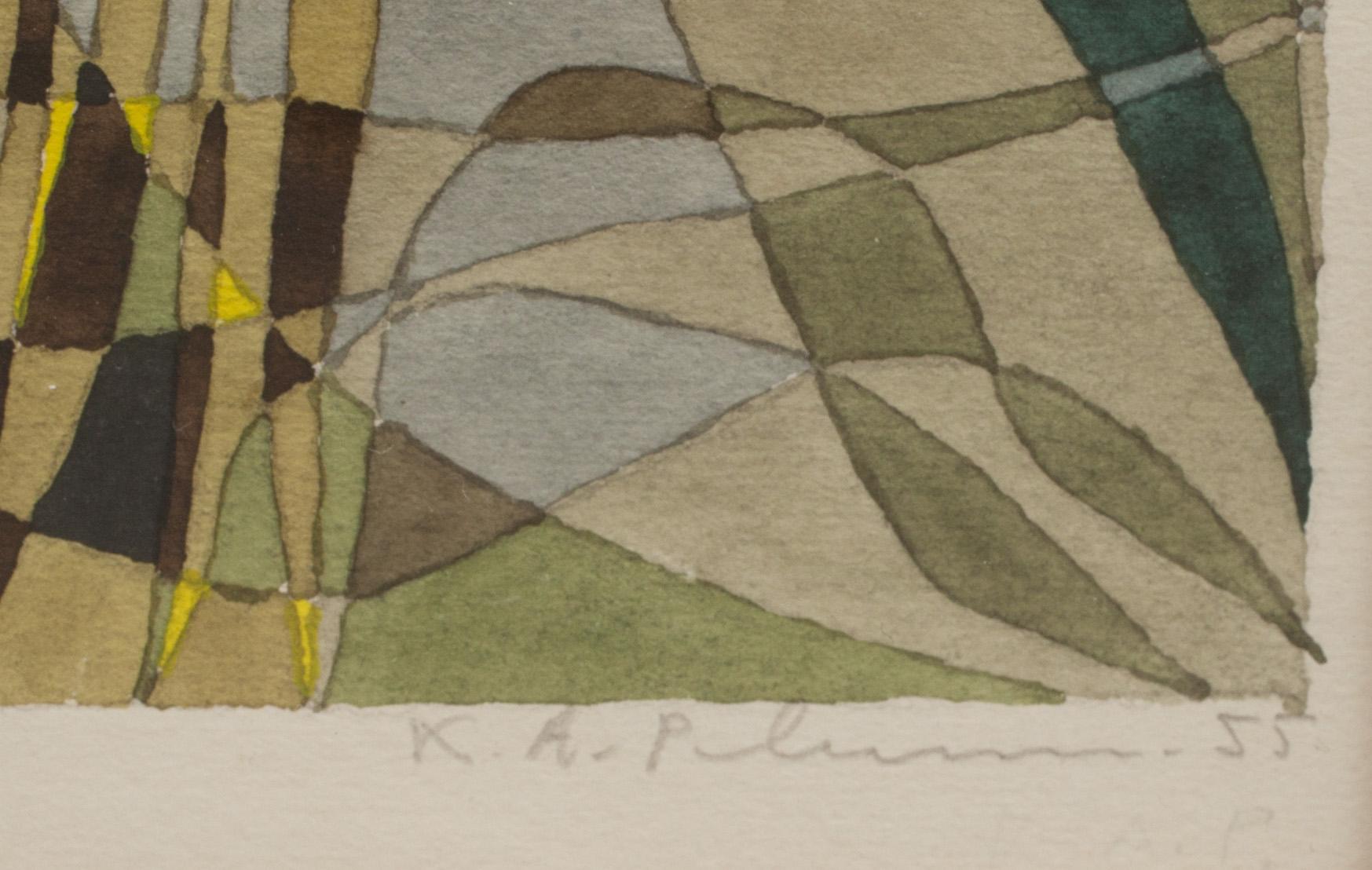 KARL AXEL PEHRSON, akvarell, signerad och daterad 1955.