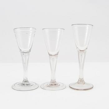 Cut glass 3 pcs, late 18th century.